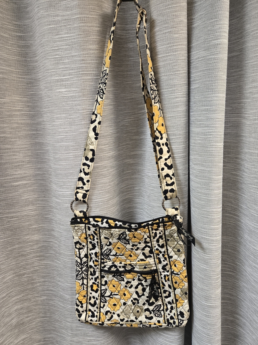 Vera Bradley Yellow Floral Quilted Crossbody Bag
